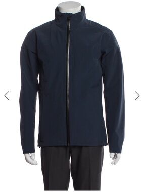 Men's Navy Lightweight Zip-Front Shirt Jacket